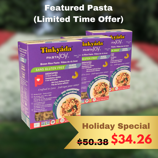 Tinkyada Gluten Free Brown Rice Elbow (macaroni) 12 Pack Holiday Bundle
